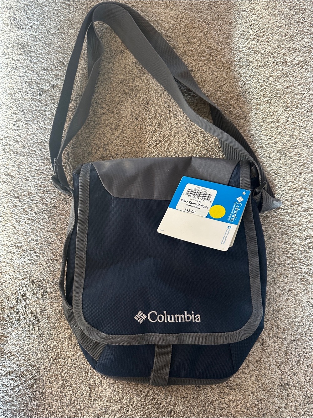 Columbia Navy and Gray Input Side Bag